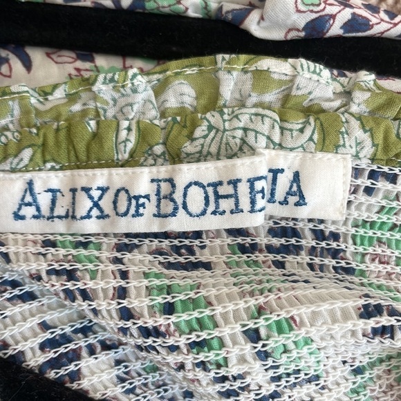 Alix of Bohemia Blue green floral Luna Jardin dress S - Picture 13 of 14